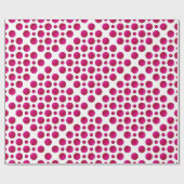 Rotes Tupfenmuster Geschenkpapier (Flach)