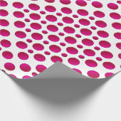 Rotes Tupfenmuster Geschenkpapier (Ecke)