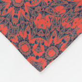 Rotes Türkis Fleecedecke (Ecke)