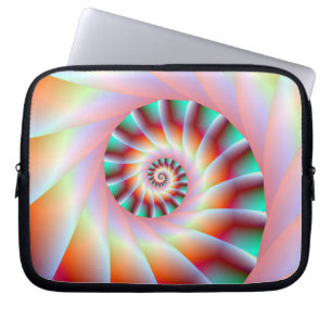 Rotes Türkis und rosa Spiraltreppe Laptop-Sieb Laptopschutzhülle