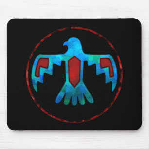 Rotes u. blaues Thunderbird Mousepad