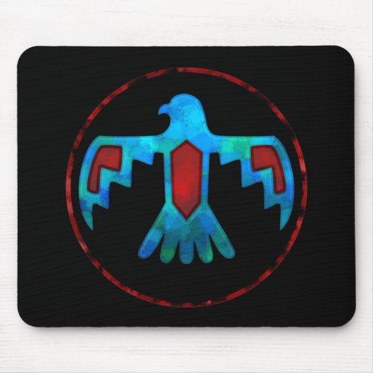 Rotes u. blaues Thunderbird Mousepad (Vorne)