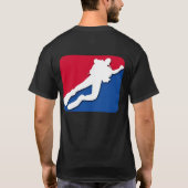 Rotes u. blaues Unterwasseratemgerät-Shirt T-Shirt (Rückseite)