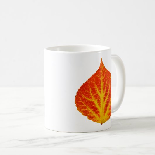 Rotes u. gelbes Aspen-Blatt #10 Kaffeetasse (VorderseiteRechts)