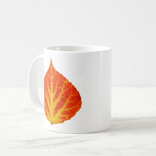 Rotes u. gelbes Aspen-Blatt #10 Kaffeetasse (Vorderseite Links)
