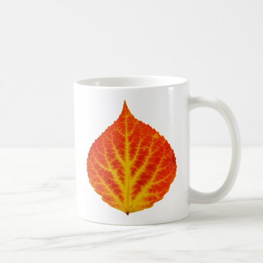 Rotes u. gelbes Aspen-Blatt #10 Kaffeetasse (Rechts)