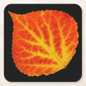 Rotes u. gelbes Aspen-Blatt #10 Rechteckiger Pappuntersetzer (Vorderseite)