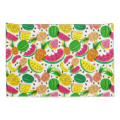 Rotes u. gelbes tropische Frucht-Muster Kissenbezug (Rückseite-Rechts)