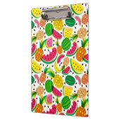 Rotes u. gelbes tropische Frucht-Muster Klemmbrett (Links)