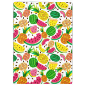 Rotes u. gelbes tropische Frucht-Muster Klemmbrett (Rückseite)