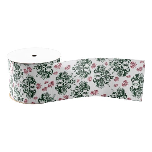 Rotes u. grünes O'Kane Band Ripsband (Spule)