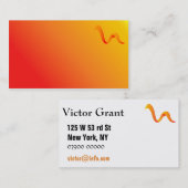 Rotes u. orange Logo, Visitenkarte (Vorne/Hinten)