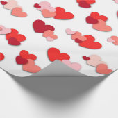 Rotes u. rosa Valentinsgruß-Herz-Packpapier Geschenkpapier (Ecke)