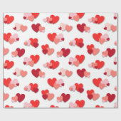 Rotes u. rosa Valentinsgruß-Herz-Packpapier Geschenkpapier (Flach)