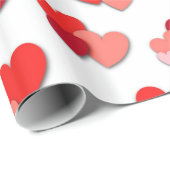 Rotes u. rosa Valentinsgruß-Herz-Packpapier Geschenkpapier (Rolleneckpunkt)