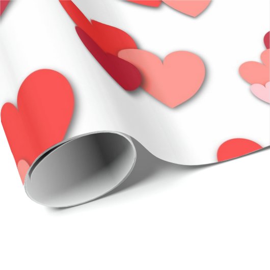 Rotes u. rosa Valentinsgruß-Herz-Packpapier Geschenkpapier (Rolleneckpunkt)
