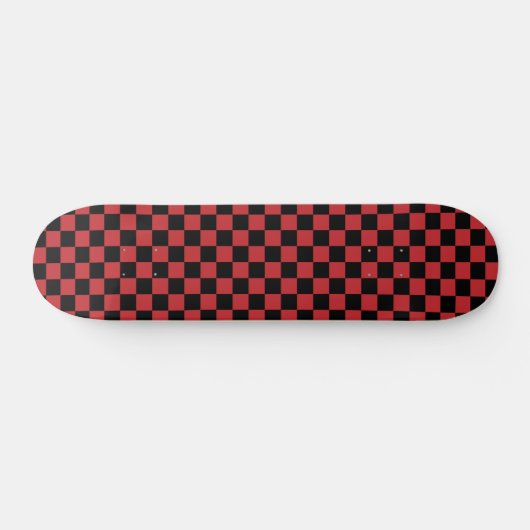 Rotes u. schwarzes Schachbrett-Skateboard Skateboard (Horizontal)