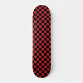 Rotes u. schwarzes Schachbrett-Skateboard Skateboard (Vorne)
