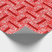 Rotes u. weißes freches Weihnachten Geschenkpapier (Ecke)