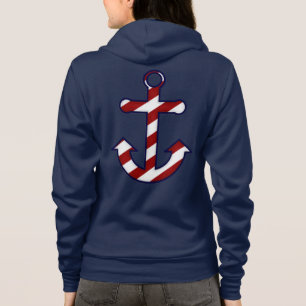 Rotes u. weißes gestreiftes hoodie
