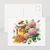 Rotes Umschlag Honig Postkarte (Vorne/Hinten)