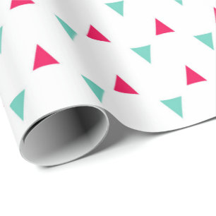 Rotes und aquamarines Dreieck-Verpackungs-Papier Geschenkpapier