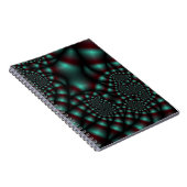 Rotes und Aquamarines Fraktal Notizblock (Rechte Seite)