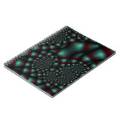 Rotes und Aquamarines Fraktal Notizblock (Linke Seite)