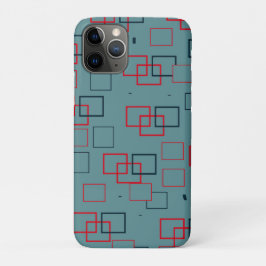 Rotes und Aquamarines Squares Delight Case-Mate iPhone Hülle