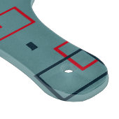 Rotes und Aquamarines Squares Delight Schneidebrett (Ecke)