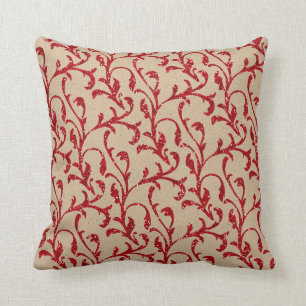 Rotes und Beige Kissen