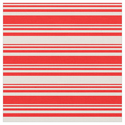 Rotes und Beige Muster der Streifen Stoff (Nahaufnahme)