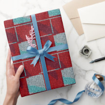 Rotes und Beige Strick-Strickpapier