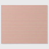 Rotes und beigefarbenes Streifenpapier Geschenkpapier (Flach)
