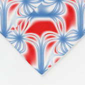 Rotes und blau gekrümmtes Fraktal Fleecedecke (Ecke)