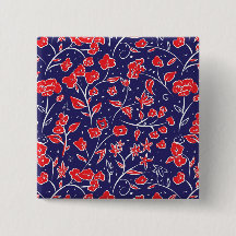 Rotes und blaues Blumenmuster