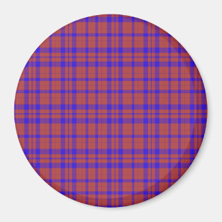 Rotes und blaues geometrisches kariertes magnet