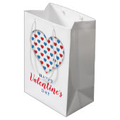 Rotes und blaues Herz Mittlere Geschenktüte (Rückseite Schrägansicht)