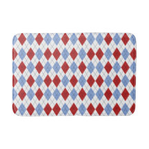 Rotes und blaues kariertes