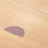 Rotes und blaues Korallenriff Marmorgestein Mandal Acryleinladungen (Ablage )