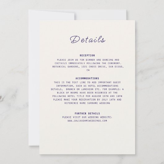 Rotes und blaues Korallenriff Marmorgestein Mandal Einladung (Rückseite)