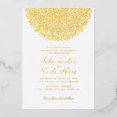 Rotes und blaues Korallenriff Marmorgestein Mandal Folieneinladung (Vorderseite)