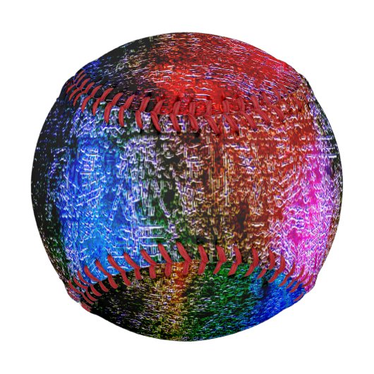 Rotes und blaues Material mit Ölfarbe Baseball (Vorderseite)