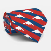 Rotes und blaues Muster B2 Bombermuster Krawatte (Gerollt)