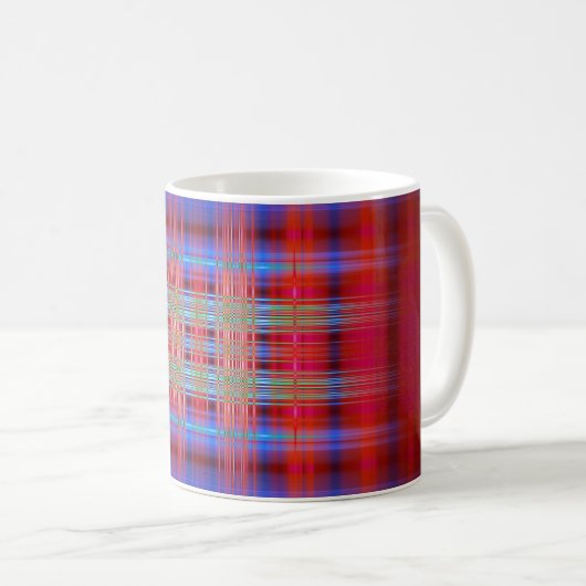 Rotes und blaues Muster Kaffeetasse (VorderseiteRechts)