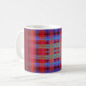 Rotes und blaues Muster Kaffeetasse (Vorderseite Links)