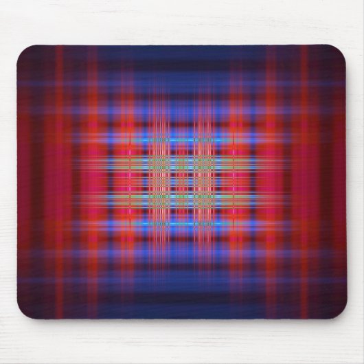 Rotes und blaues Muster Mousepad (Vorne)