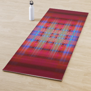 Rotes und blaues Muster Yogamatte