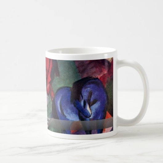 Rotes und blaues Pferd durch Marc Franz Kaffeetasse (Rechts)