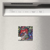 Rotes und Blaues Pferd von Marc Franz Magnet (In Situ (Geschirrspüler))